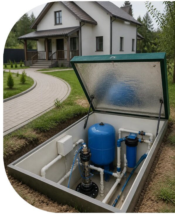 Автономное водоснабжение дома в Выксе от 155550 р. | АПаруса-Вкс